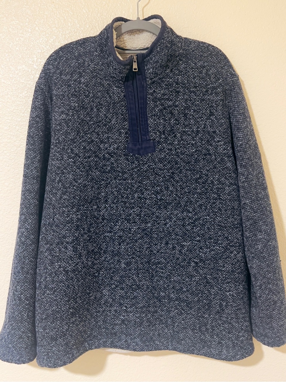 Orvis Men's Brighton 1/4 Zip Sherpa Lined Fleece Sweater Size XL